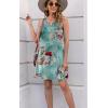 imageDisamer Womens Summer Dress 2025 Casual Button Down V Neck Sleeveless Boho Floral Beach Sundresses Vacation ALine DressesFlower Violet