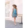 imageDisamer Womens Summer Dress 2025 Casual Button Down V Neck Sleeveless Boho Floral Beach Sundresses Vacation ALine DressesFlower Wallpaper Blue