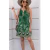 imageDisamer Womens Summer Dress 2025 Casual Button Down V Neck Sleeveless Boho Floral Beach Sundresses Vacation ALine DressesFlower Wallpaper Emerald