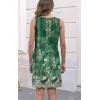 imageDisamer Womens Summer Dress 2025 Casual Button Down V Neck Sleeveless Boho Floral Beach Sundresses Vacation ALine DressesFlower Wallpaper Emerald