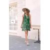 imageDisamer Womens Summer Dress 2025 Casual Button Down V Neck Sleeveless Boho Floral Beach Sundresses Vacation ALine DressesFlower Wallpaper Emerald