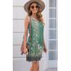 imageDisamer Womens Summer Dress 2025 Casual Button Down V Neck Sleeveless Boho Floral Beach Sundresses Vacation ALine DressesFlower Wallpaper Green