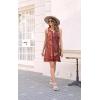 imageDisamer Womens Summer Dress 2025 Casual Button Down V Neck Sleeveless Boho Floral Beach Sundresses Vacation ALine DressesFlower Wallpaper Red