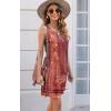 imageDisamer Womens Summer Dress 2025 Casual Button Down V Neck Sleeveless Boho Floral Beach Sundresses Vacation ALine DressesFlower Wallpaper Red