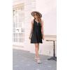 imageDisamer Womens Summer Dress 2025 Casual Button Down V Neck Sleeveless Boho Floral Beach Sundresses Vacation ALine DressesLiu Black