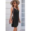 imageDisamer Womens Summer Dress 2025 Casual Button Down V Neck Sleeveless Boho Floral Beach Sundresses Vacation ALine DressesLiu Black