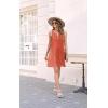 imageDisamer Womens Summer Dress 2025 Casual Button Down V Neck Sleeveless Boho Floral Beach Sundresses Vacation ALine DressesLiu Orange