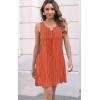 imageDisamer Womens Summer Dress 2025 Casual Button Down V Neck Sleeveless Boho Floral Beach Sundresses Vacation ALine DressesLiu Orange