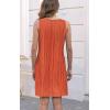 imageDisamer Womens Summer Dress 2025 Casual Button Down V Neck Sleeveless Boho Floral Beach Sundresses Vacation ALine DressesLiu Orange