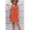 imageDisamer Womens Summer Dress 2025 Casual Button Down V Neck Sleeveless Boho Floral Beach Sundresses Vacation ALine DressesLiu Orange