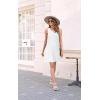 imageDisamer Womens Summer Dress 2025 Casual Button Down V Neck Sleeveless Boho Floral Beach Sundresses Vacation ALine DressesLiu White