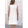 imageDisamer Womens Summer Dress 2025 Casual Button Down V Neck Sleeveless Boho Floral Beach Sundresses Vacation ALine DressesLiu White