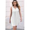 imageDisamer Womens Summer Dress 2025 Casual Button Down V Neck Sleeveless Boho Floral Beach Sundresses Vacation ALine DressesLiu White