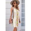 imageDisamer Womens Summer Dress 2025 Casual Button Down V Neck Sleeveless Boho Floral Beach Sundresses Vacation ALine DressesPrint Flower Middle