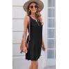 imageDisamer Womens Summer Dress 2025 Casual Button Down V Neck Sleeveless Boho Floral Beach Sundresses Vacation ALine DressesPure Black