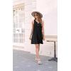 imageDisamer Womens Summer Dress 2025 Casual Button Down V Neck Sleeveless Boho Floral Beach Sundresses Vacation ALine DressesPure Black