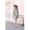 imageDisamer Womens Summer Dress 2025 Casual Button Down V Neck Sleeveless Boho Floral Beach Sundresses Vacation ALine DressesStriped Foam