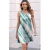 imageDisamer Womens Summer Dress 2025 Casual Button Down V Neck Sleeveless Boho Floral Beach Sundresses Vacation ALine DressesStriped Foam
