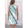 imageDisamer Womens Summer Dress 2025 Casual Button Down V Neck Sleeveless Boho Floral Beach Sundresses Vacation ALine DressesStriped Foam