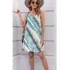 imageDisamer Womens Summer Dress 2025 Casual Button Down V Neck Sleeveless Boho Floral Beach Sundresses Vacation ALine DressesStriped Foam