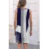 imageDisamer Womens Summer Dress 2025 Casual Button Down V Neck Sleeveless Boho Floral Beach Sundresses Vacation ALine DressesStriped Geometric