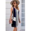 imageDisamer Womens Summer Dress 2025 Casual Button Down V Neck Sleeveless Boho Floral Beach Sundresses Vacation ALine DressesStriped Geometric