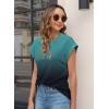 imageWomens Summer Tops Spring Outfits 2025 Fashion Casual Dressy T Shirts Cap Sleeve Workout Clothes Going Out Trendy VacationDye Double