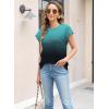 imageWomens Summer Tops Spring Outfits 2025 Fashion Casual Dressy T Shirts Cap Sleeve Workout Clothes Going Out Trendy VacationDye Double