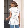 imageWomens Summer Tops Spring Outfits 2025 Fashion Casual Dressy T Shirts Cap Sleeve Workout Clothes Going Out Trendy VacationFlower Strew