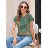 imageWomens Summer Tops Spring Outfits 2025 Fashion Casual Dressy T Shirts Cap Sleeve Workout Clothes Going Out Trendy VacationFlower Wallpaper