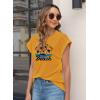imageWomens Summer Tops Spring Outfits 2025 Fashion Casual Dressy T Shirts Cap Sleeve Workout Clothes Going Out Trendy VacationPrint Beach