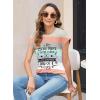 imageWomens Summer Tops Spring Outfits 2025 Fashion Casual Dressy T Shirts Cap Sleeve Workout Clothes Going Out Trendy VacationPrint Colour