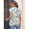 imageWomens Summer Tops Spring Outfits 2025 Fashion Casual Dressy T Shirts Cap Sleeve Workout Clothes Going Out Trendy VacationPrint Leaf