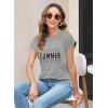 imageWomens Summer Tops Spring Outfits 2025 Fashion Casual Dressy T Shirts Cap Sleeve Workout Clothes Going Out Trendy VacationPrint Summer