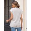 imageWomens Summer Tops Spring Outfits 2025 Fashion Casual Dressy T Shirts Cap Sleeve Workout Clothes Going Out Trendy VacationPure Apricot