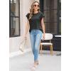 imageWomens Summer Tops Spring Outfits 2025 Fashion Casual Dressy T Shirts Cap Sleeve Workout Clothes Going Out Trendy VacationPure Black