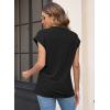 imageWomens Summer Tops Spring Outfits 2025 Fashion Casual Dressy T Shirts Cap Sleeve Workout Clothes Going Out Trendy VacationPure Black