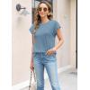 imageWomens Summer Tops Spring Outfits 2025 Fashion Casual Dressy T Shirts Cap Sleeve Workout Clothes Going Out Trendy VacationPure Blue