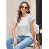 imageWomens Summer Tops Spring Outfits 2025 Fashion Casual Dressy T Shirts Cap Sleeve Workout Clothes Going Out Trendy VacationPure Gray