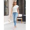 imageWomens Summer Tops Spring Outfits 2025 Fashion Casual Dressy T Shirts Cap Sleeve Workout Clothes Going Out Trendy VacationPure Gray