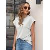imageWomens Summer Tops Spring Outfits 2025 Fashion Casual Dressy T Shirts Cap Sleeve Workout Clothes Going Out Trendy VacationPure Gray
