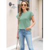 imageWomens Summer Tops Spring Outfits 2025 Fashion Casual Dressy T Shirts Cap Sleeve Workout Clothes Going Out Trendy VacationPure Green