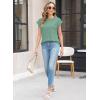 imageWomens Summer Tops Spring Outfits 2025 Fashion Casual Dressy T Shirts Cap Sleeve Workout Clothes Going Out Trendy VacationPure Green