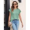 imageWomens Summer Tops Spring Outfits 2025 Fashion Casual Dressy T Shirts Cap Sleeve Workout Clothes Going Out Trendy VacationPure Green