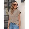 imageWomens Summer Tops Spring Outfits 2025 Fashion Casual Dressy T Shirts Cap Sleeve Workout Clothes Going Out Trendy VacationPure Khaki