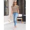 imageWomens Summer Tops Spring Outfits 2025 Fashion Casual Dressy T Shirts Cap Sleeve Workout Clothes Going Out Trendy VacationPure Khaki