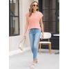 imageWomens Summer Tops Spring Outfits 2025 Fashion Casual Dressy T Shirts Cap Sleeve Workout Clothes Going Out Trendy VacationPure Pink