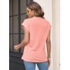 imageWomens Summer Tops Spring Outfits 2025 Fashion Casual Dressy T Shirts Cap Sleeve Workout Clothes Going Out Trendy VacationPure Pink
