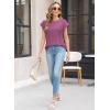 imageWomens Summer Tops Spring Outfits 2025 Fashion Casual Dressy T Shirts Cap Sleeve Workout Clothes Going Out Trendy VacationPure Purple
