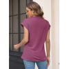 imageWomens Summer Tops Spring Outfits 2025 Fashion Casual Dressy T Shirts Cap Sleeve Workout Clothes Going Out Trendy VacationPure Purple